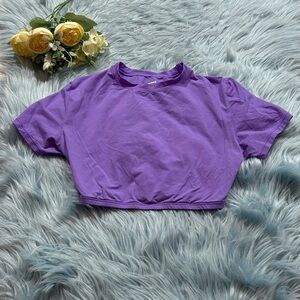 SKIMS Fits Everybody Super Cropped Purple Tee sz XS